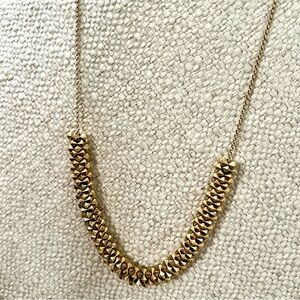 J. Crew Gold Pyramid Necklace